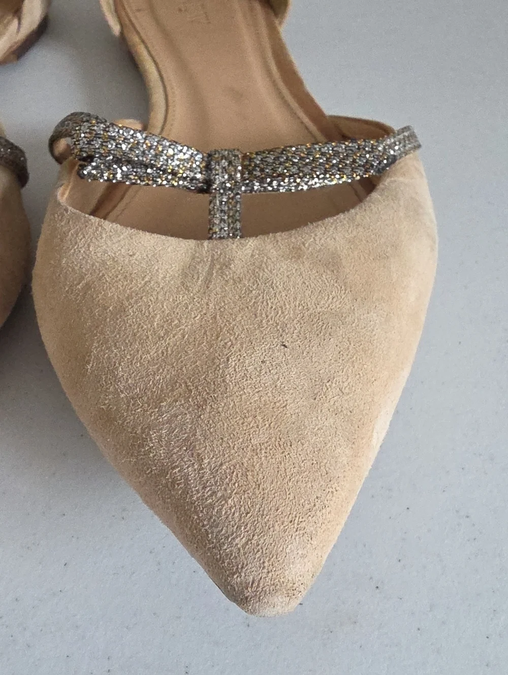 J.CREW | Sloan d'orsay flats pointed toe glitter bow sz 8.5